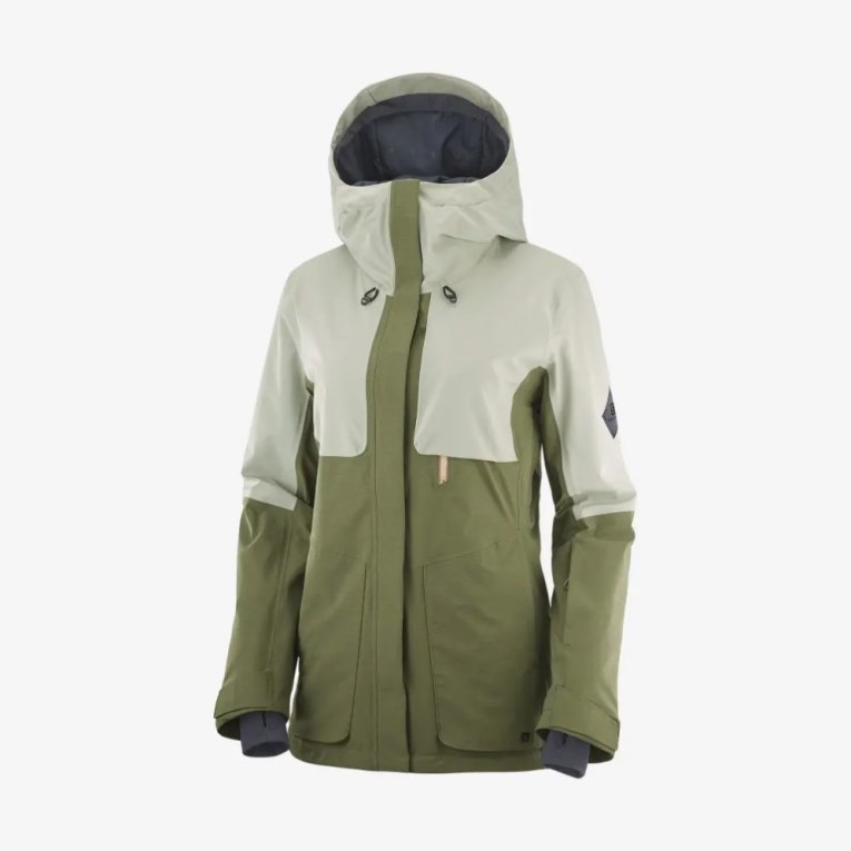 Chaquetas De Esquí Salomon Proof Light Insulated Hoodie Mujer Verde Menta Verde Oliva | MX GJHA268